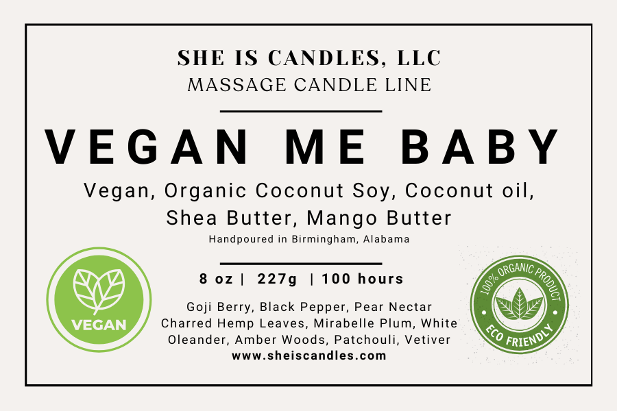 Organic Vegan Massage Candles